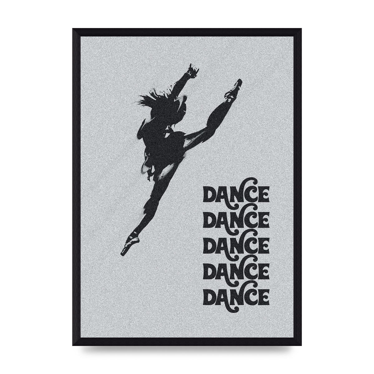 Dance Dance Dance Black White Art For The Home - A3 framed