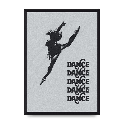 Dance Dance Dance Black White Art For The Home - A3 framed