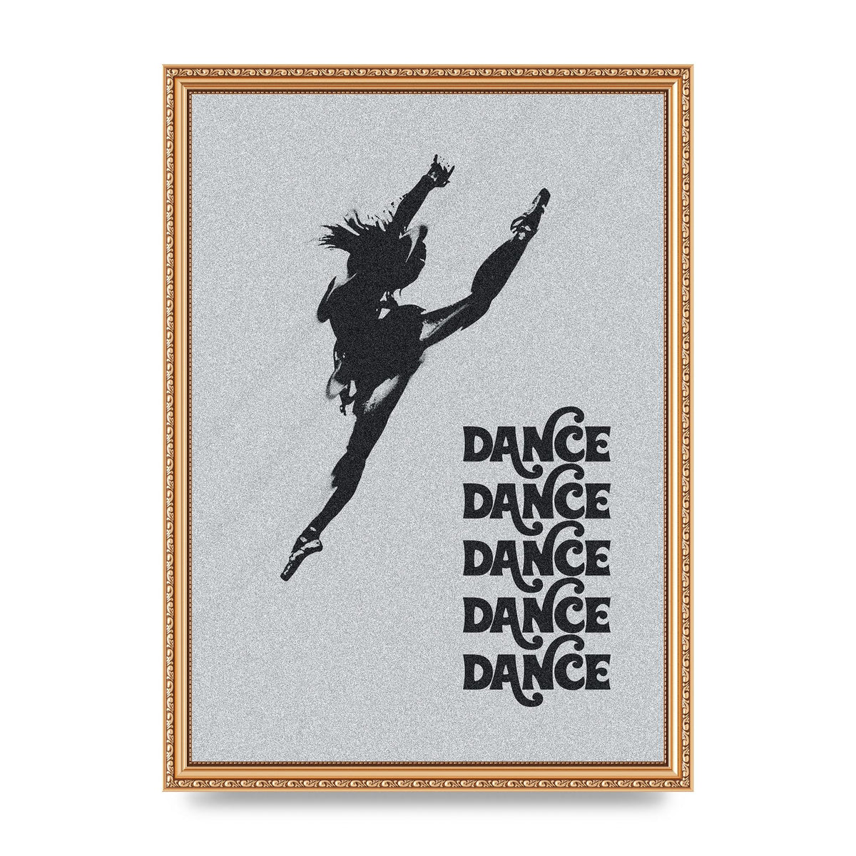 Dance Dance Dance Black White Art For The Home - A3 framed