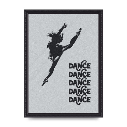 Dance Dance Dance Black White Art For The Home - A3 framed