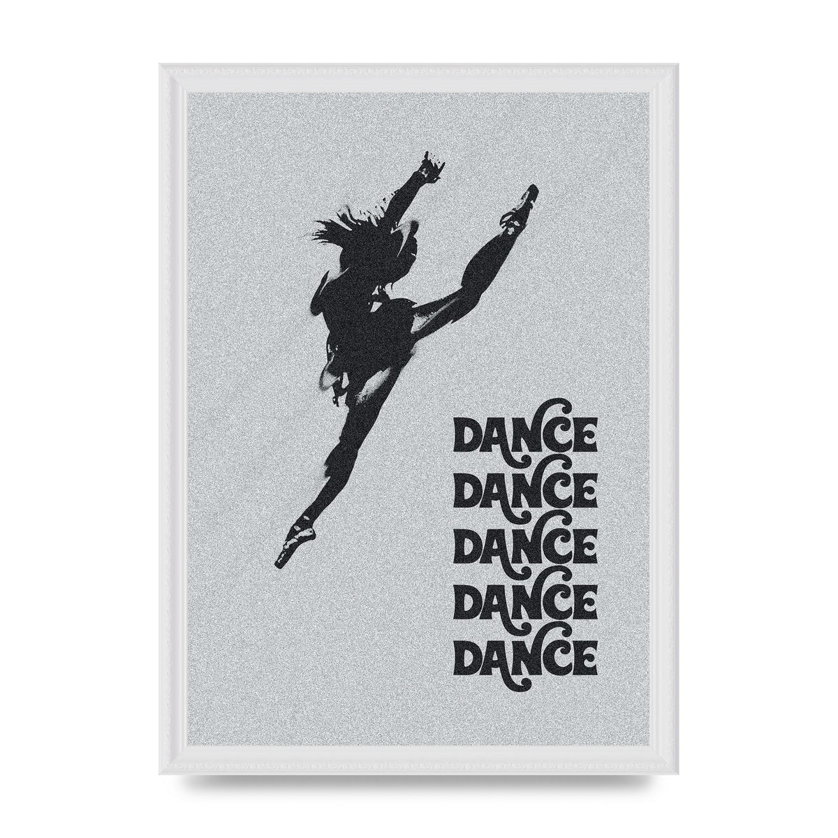 Dance Dance Dance Black White Art For The Home - A3 framed