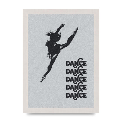 Dance Dance Dance Black White Art For The Home - A4 framed