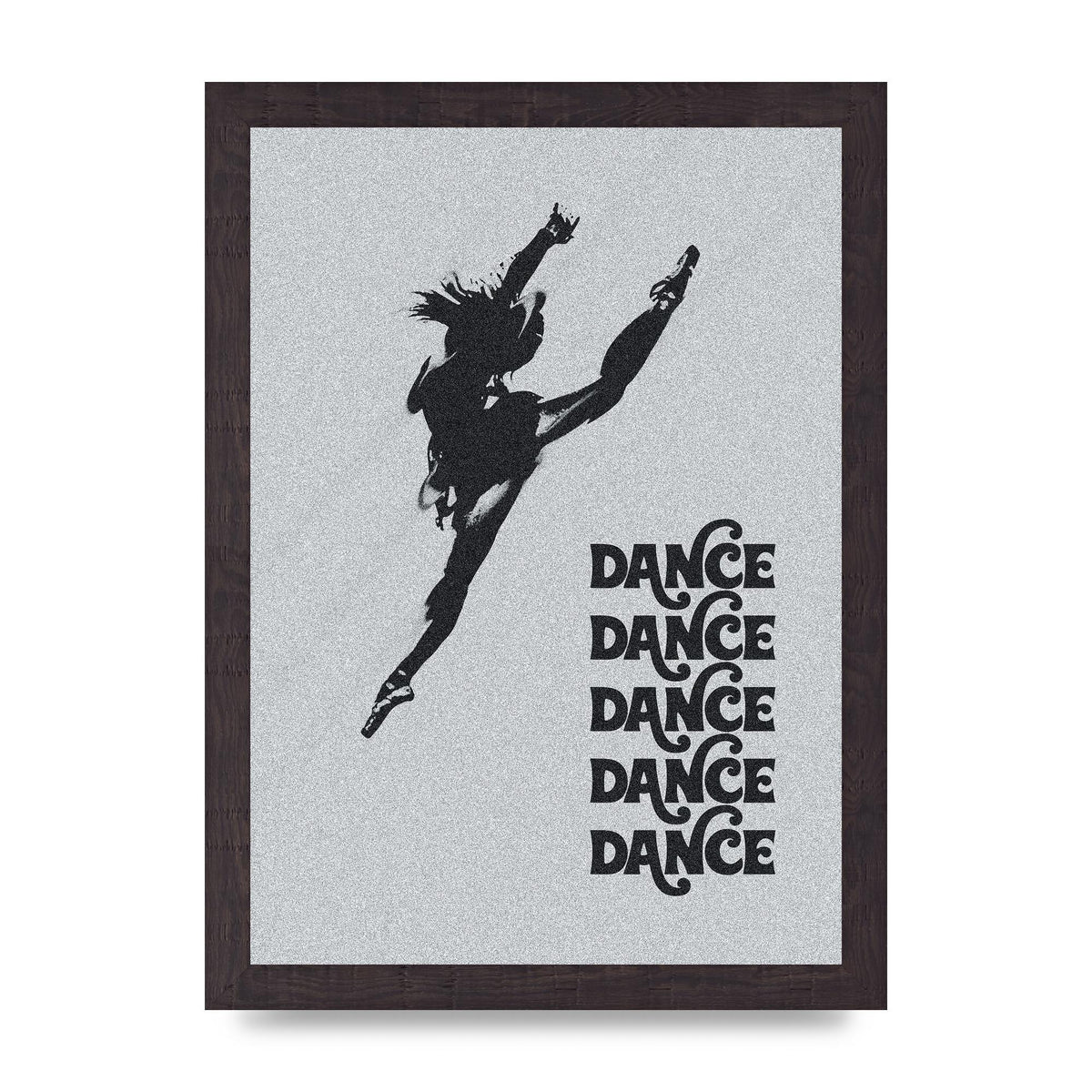 Dance Dance Dance Black White Art For The Home - A4 framed