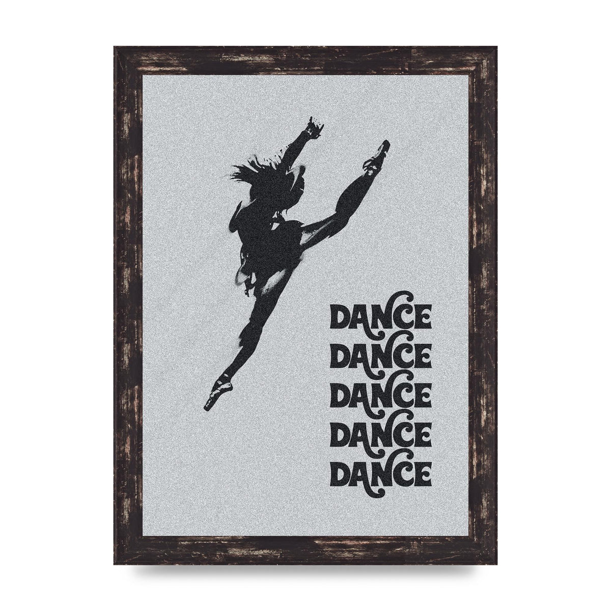 Dance Dance Dance Black White Art For The Home - A4 framed