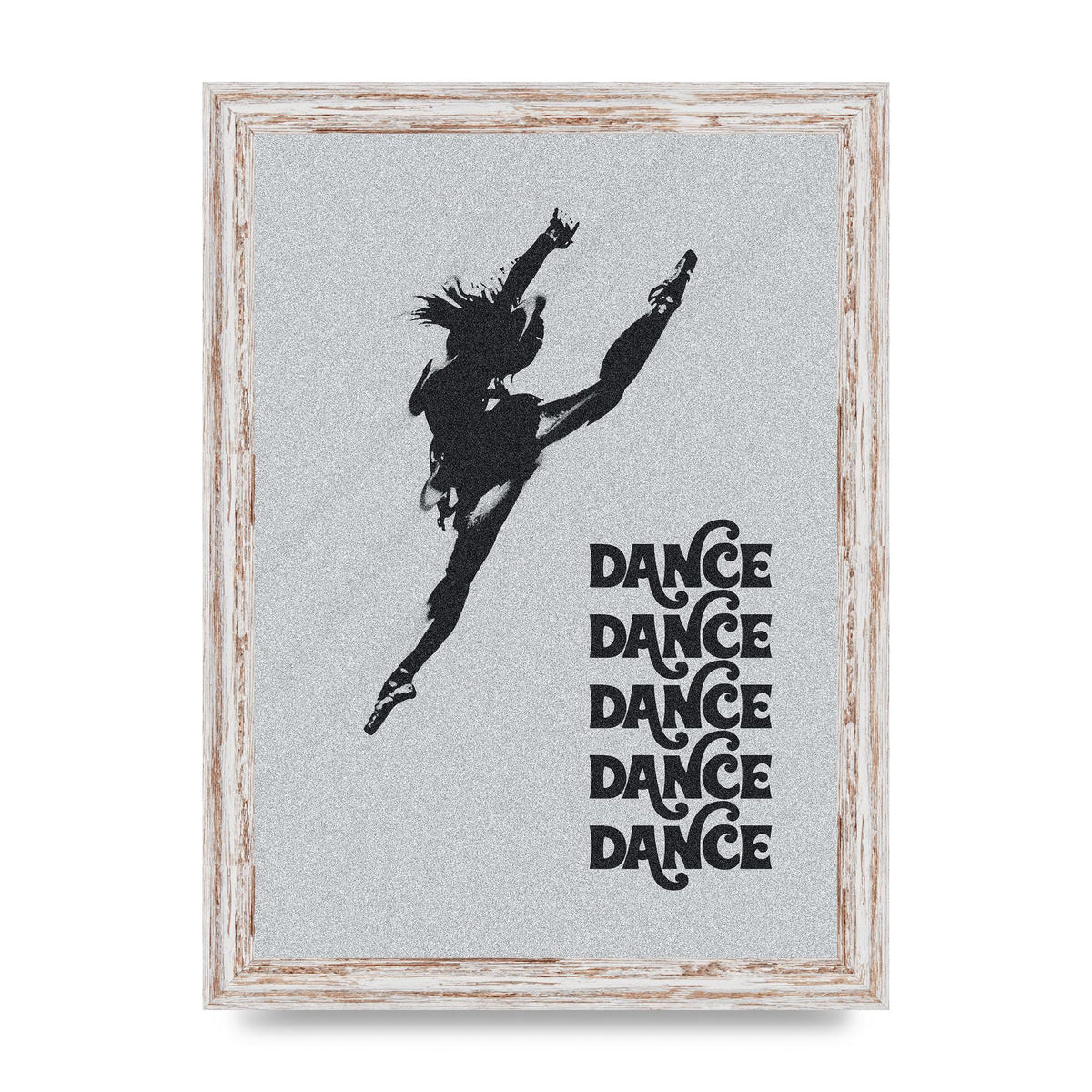 Dance Dance Dance Black White Art For The Home - A4 framed