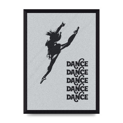 Dance Dance Dance Black White Art For The Home - A4 framed