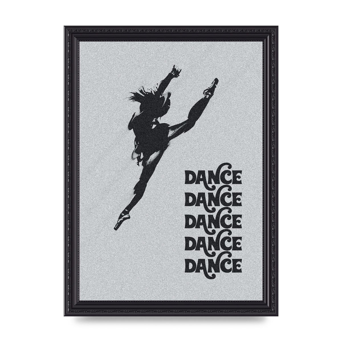 Dance Dance Dance Black White Art For The Home - A4 framed