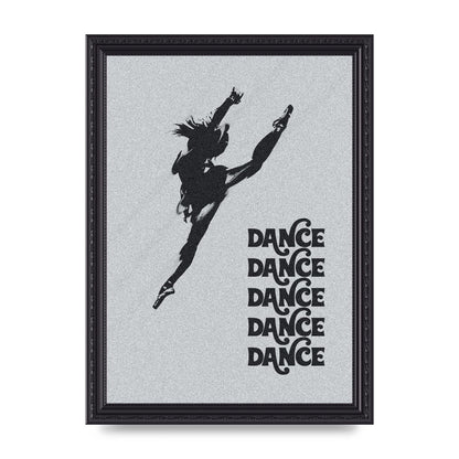 Dance Dance Dance Black White Art For The Home - A4 framed