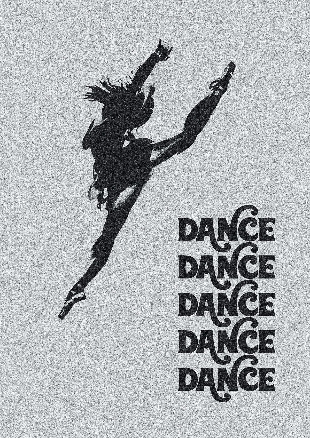 Dance Dance Dance Black White Art For The Home - detail