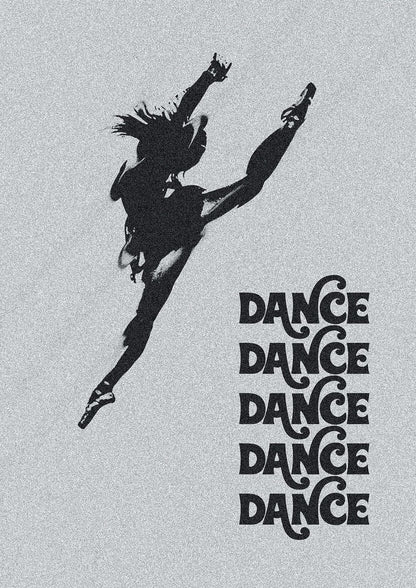 Dance Dance Dance Black White Art For The Home - detail
