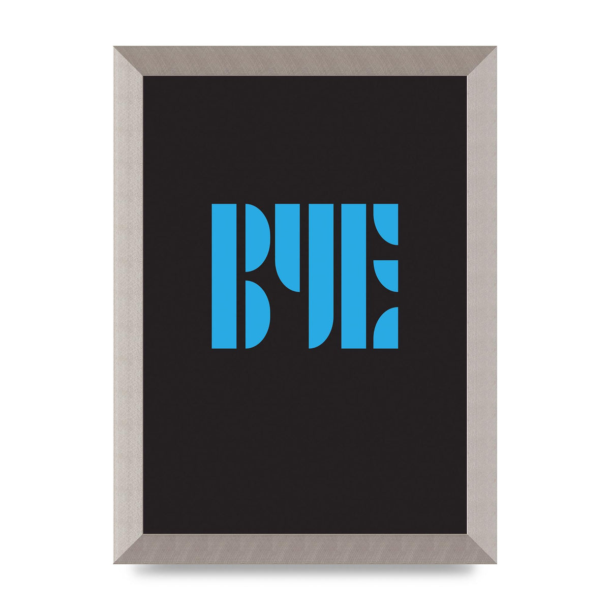 Bye Typographic" Wall Art - A4 framed