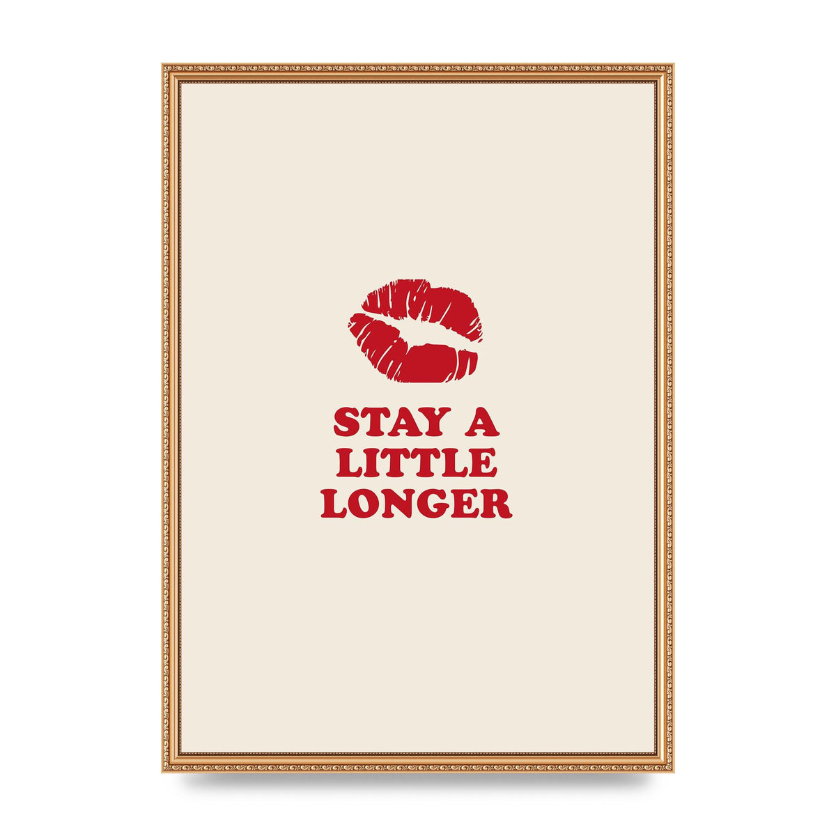 Stay A Little Longer Typographic" Art For The Home - A2 framed