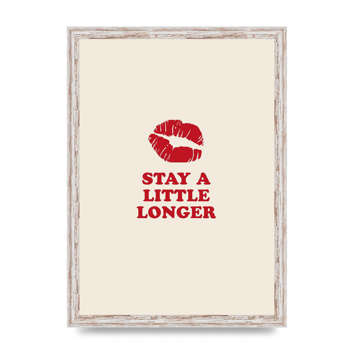 Stay A Little Longer Typographic" Art For The Home - A3 framed