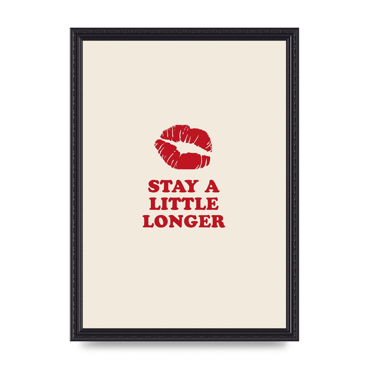 Stay A Little Longer Typographic" Art For The Home - A3 framed
