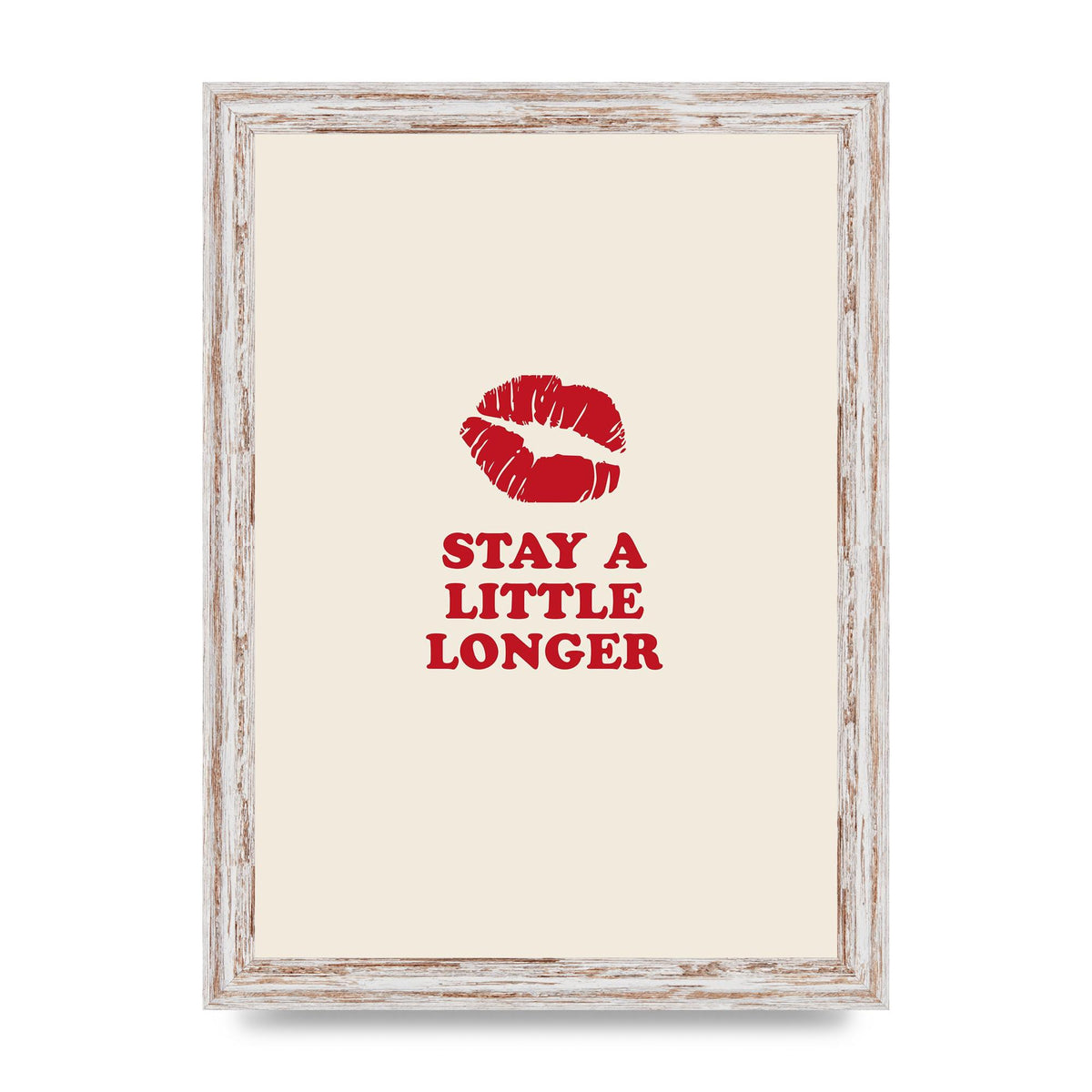 Stay A Little Longer Typographic" Art For The Home - A4 framed
