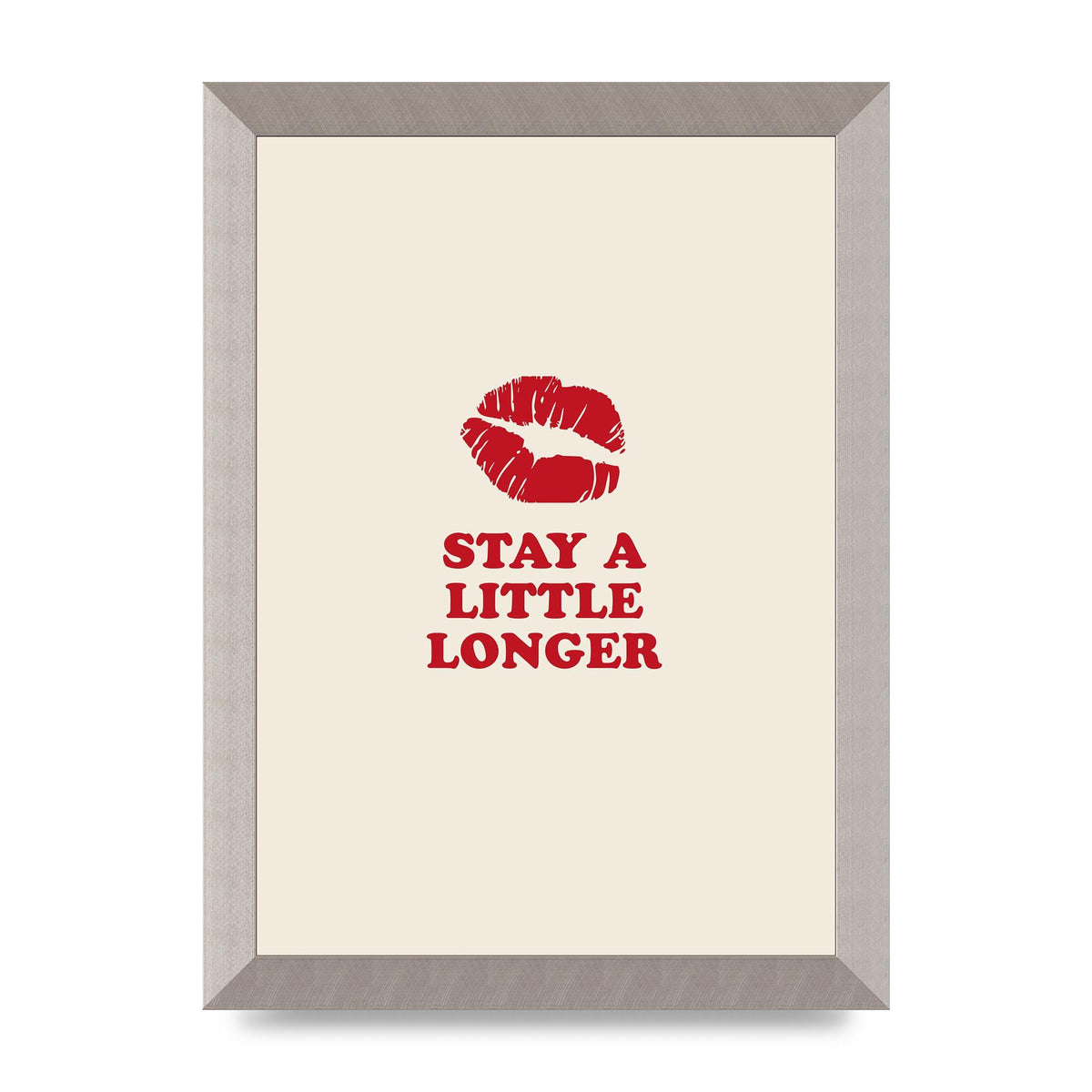 Stay A Little Longer Typographic" Art For The Home - A4 framed