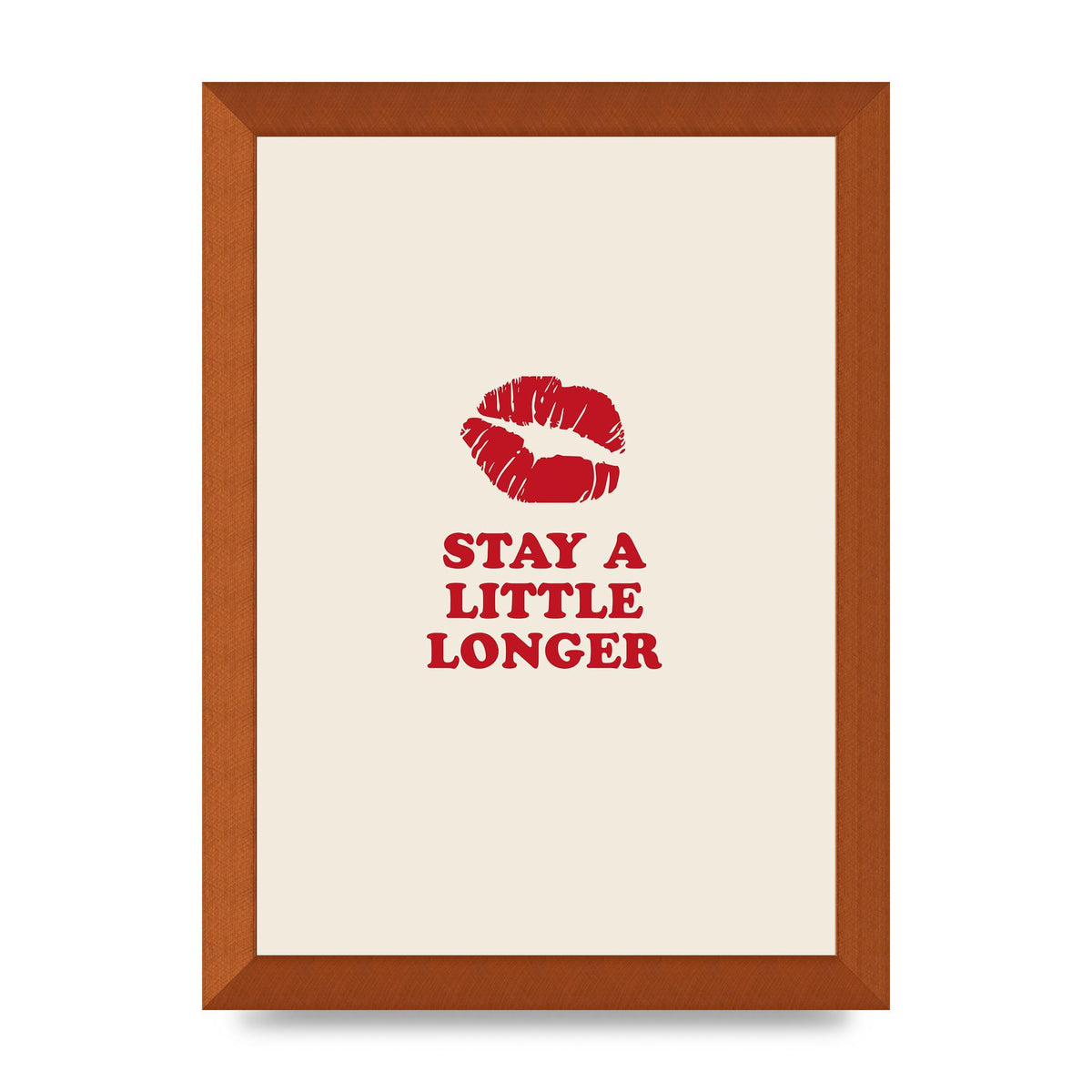 Stay A Little Longer Typographic" Art For The Home - A4 framed