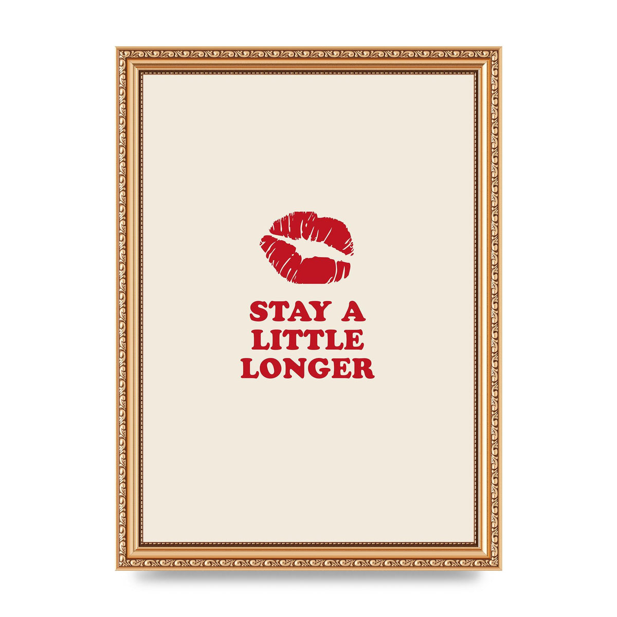 Stay A Little Longer Typographic" Art For The Home - A4 framed