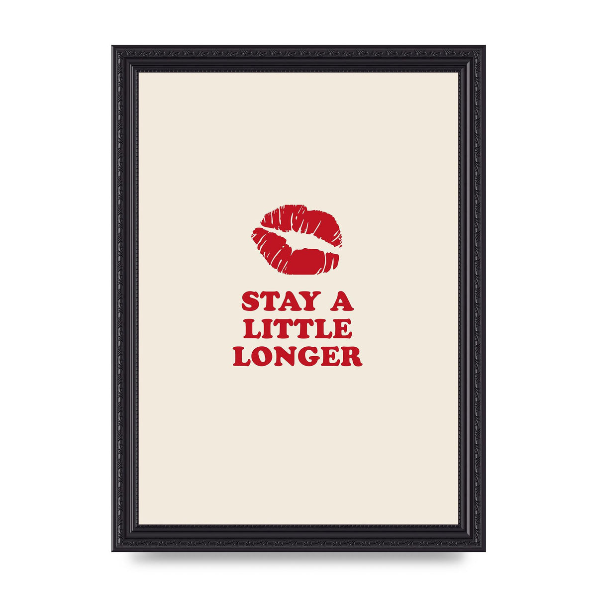 Stay A Little Longer Typographic" Art For The Home - A4 framed