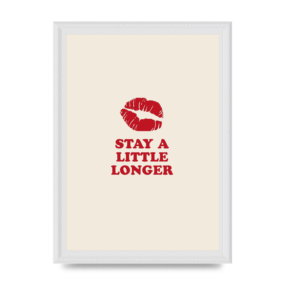 Stay A Little Longer Typographic" Art For The Home - A4 framed