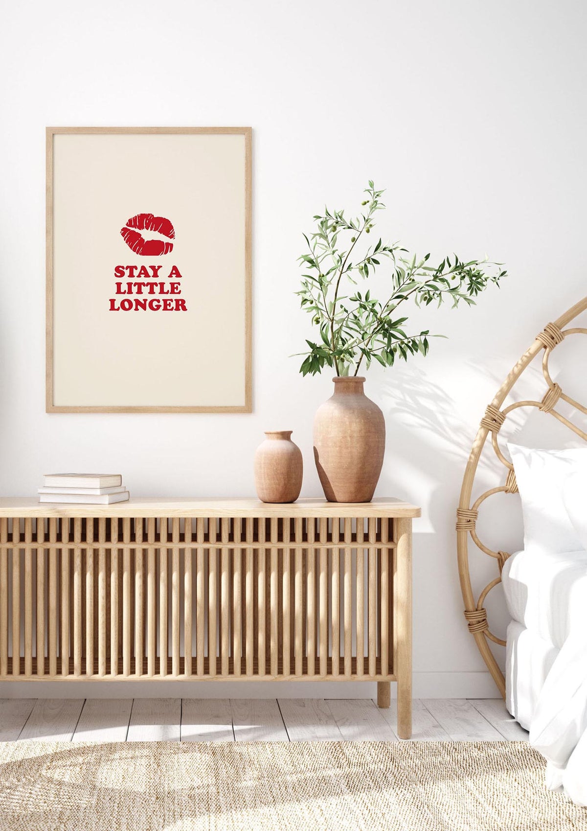 Stay A Little Longer Typographic" Art For The Home - bedroom 3