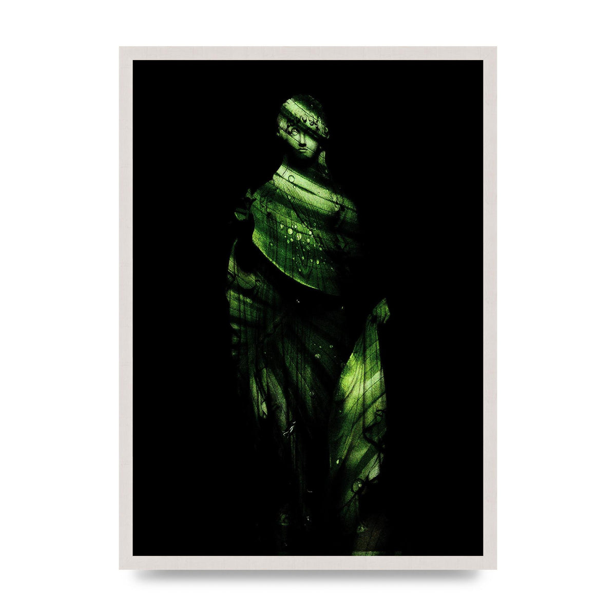 Green Statuette Printed Poster - A2 framed