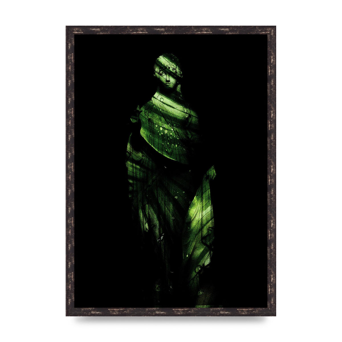 Green Statuette Printed Poster - A2 framed
