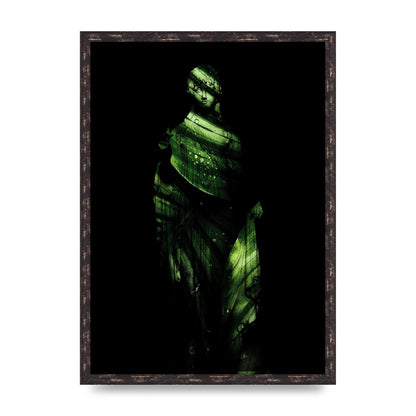 Green Statuette Printed Poster - A2 framed