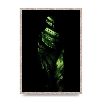 Green Statuette Printed Poster - A2 framed