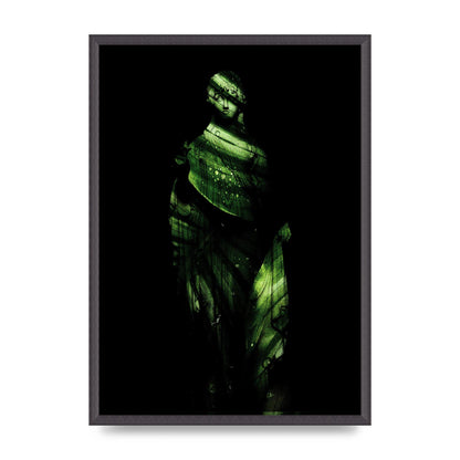 Green Statuette Printed Poster - A2 framed