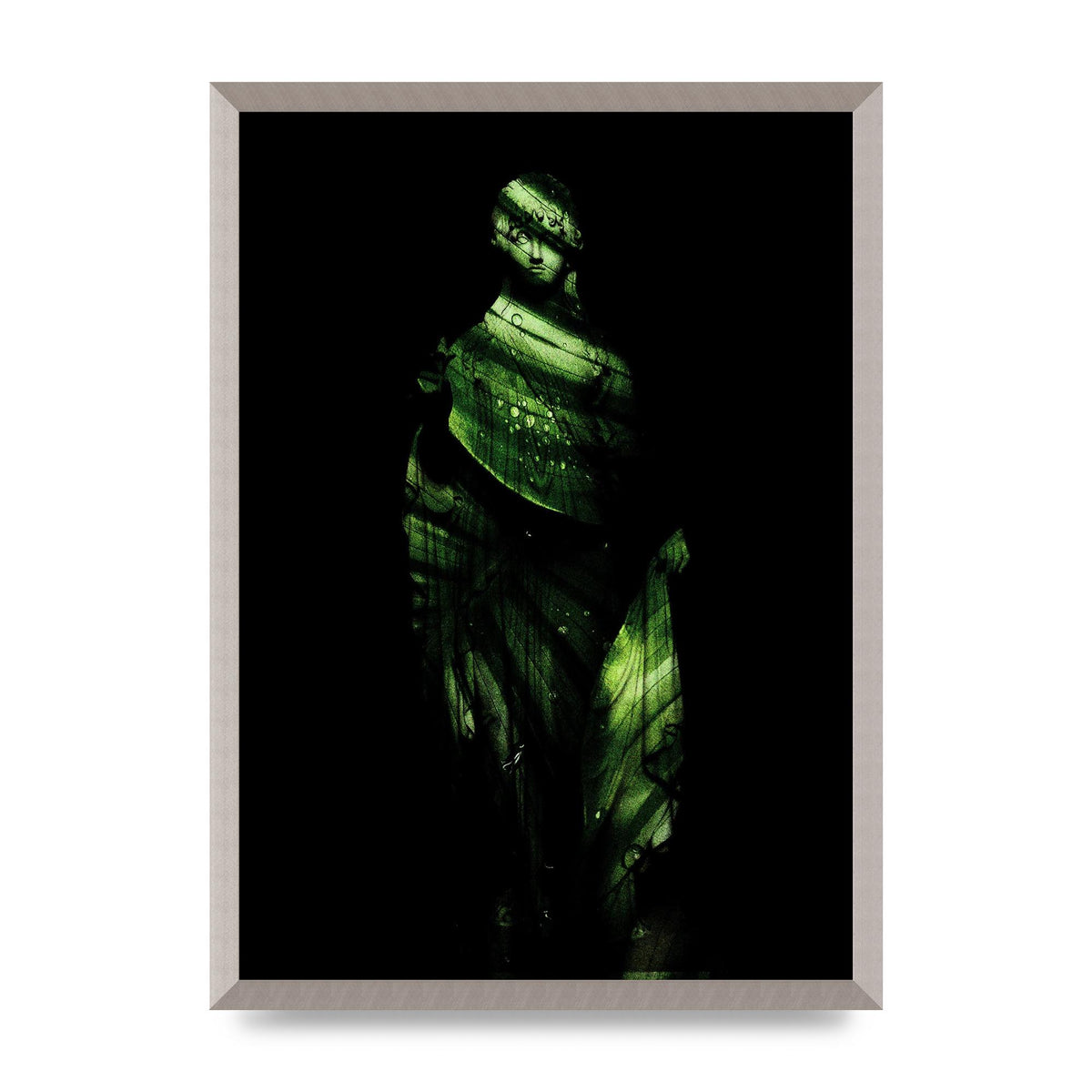 Green Statuette Printed Poster - A2 framed