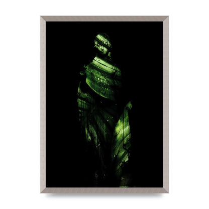 Green Statuette Printed Poster - A2 framed