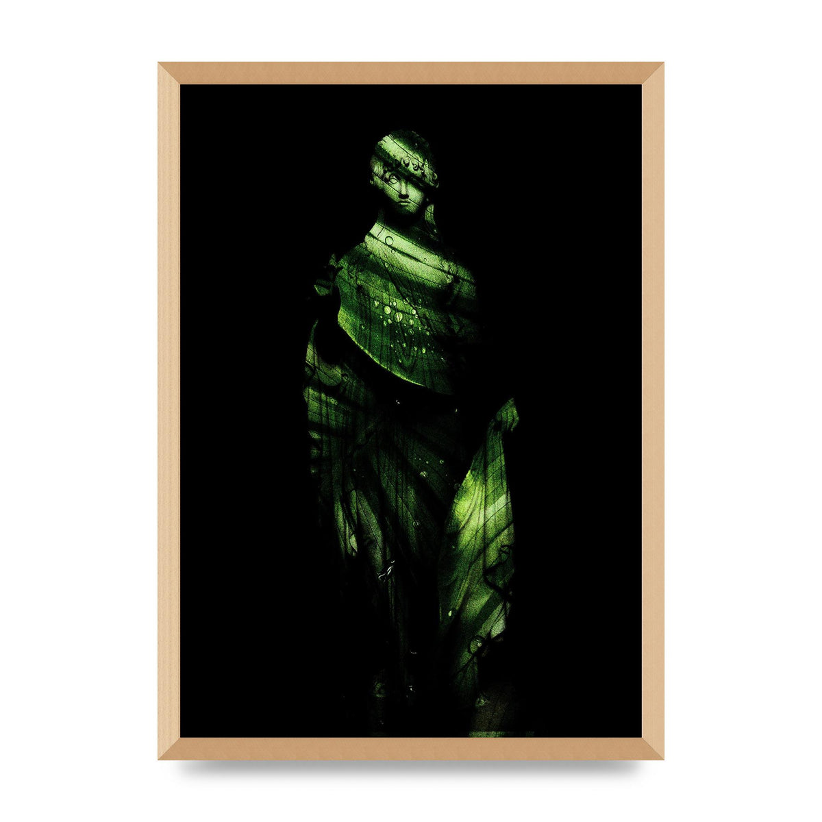Green Statuette Printed Poster - A2 framed