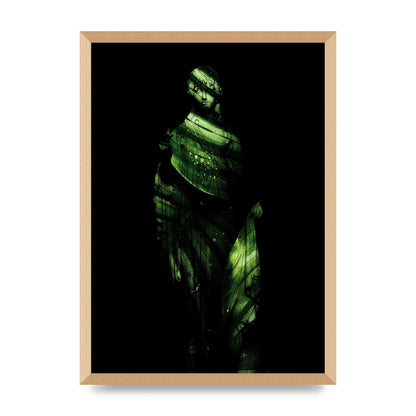 Green Statuette Printed Poster - A2 framed
