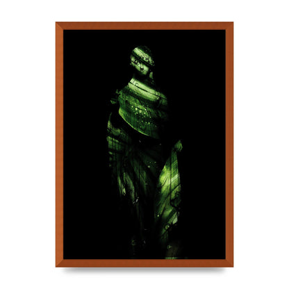 Green Statuette Printed Poster - A2 framed