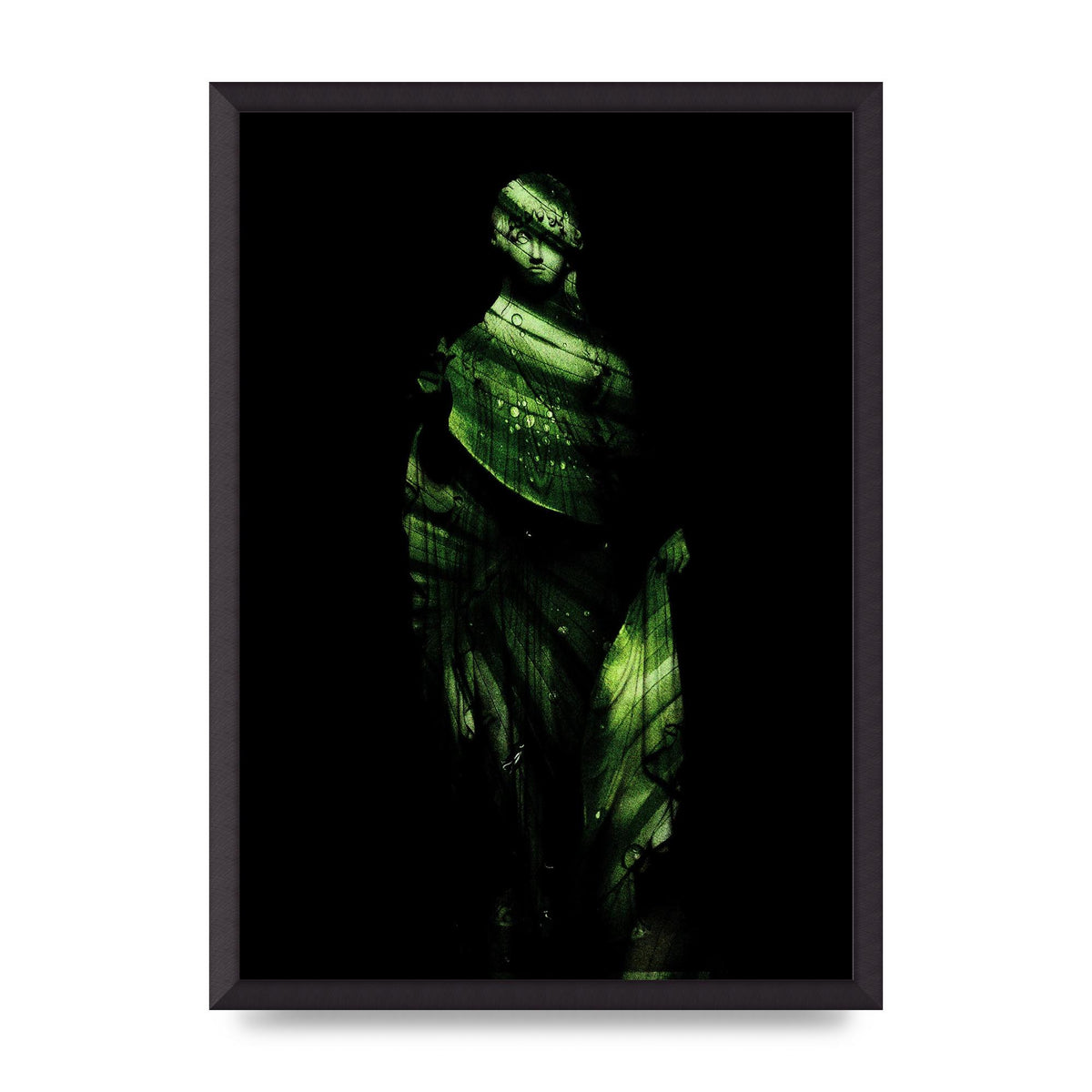 Green Statuette Printed Poster - A2 framed