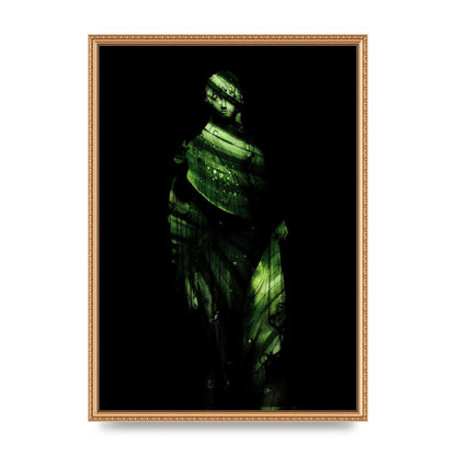Green Statuette Printed Poster - A2 framed