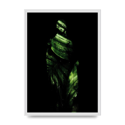 Green Statuette Printed Poster - A2 framed