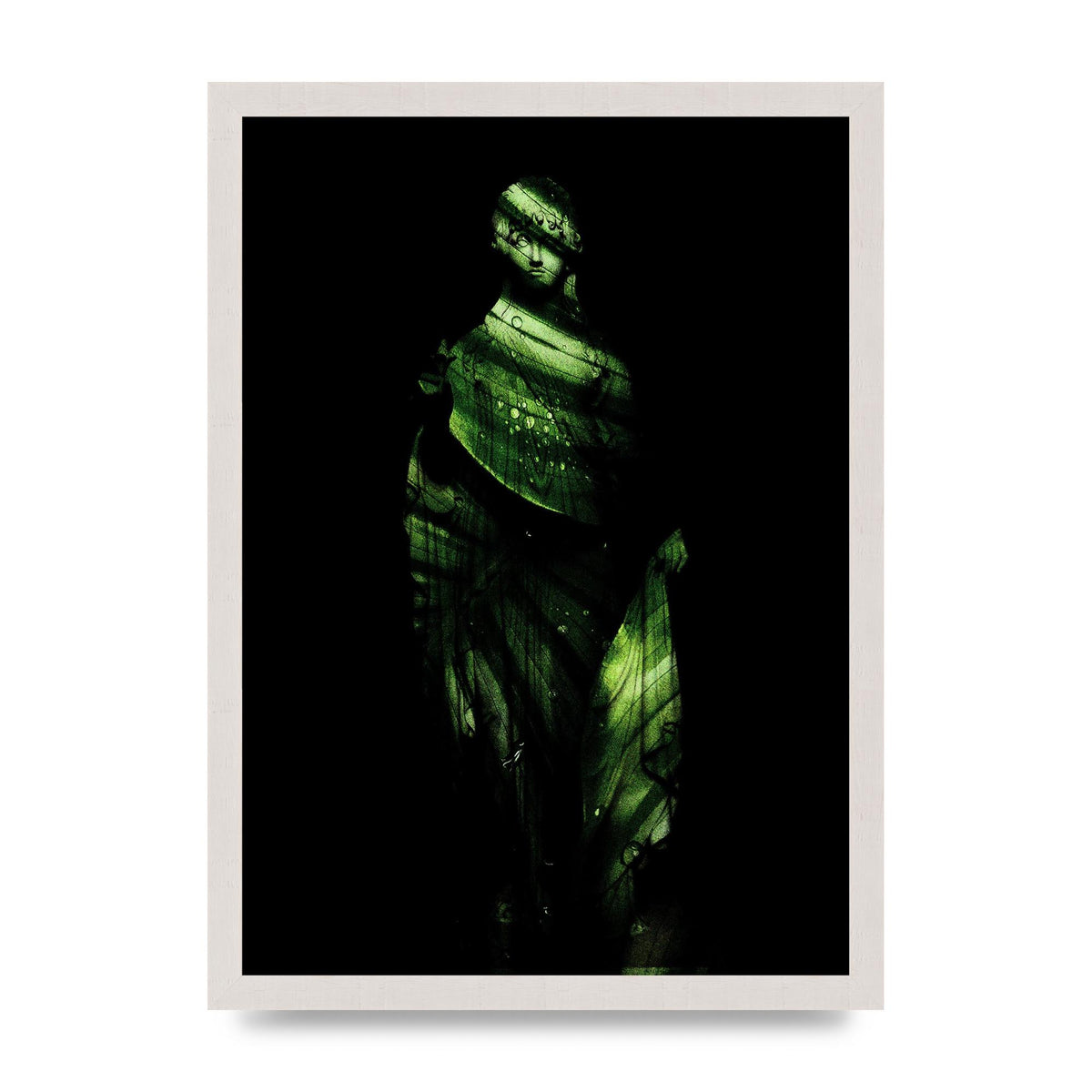 Green Statuette Printed Poster - A3 framed