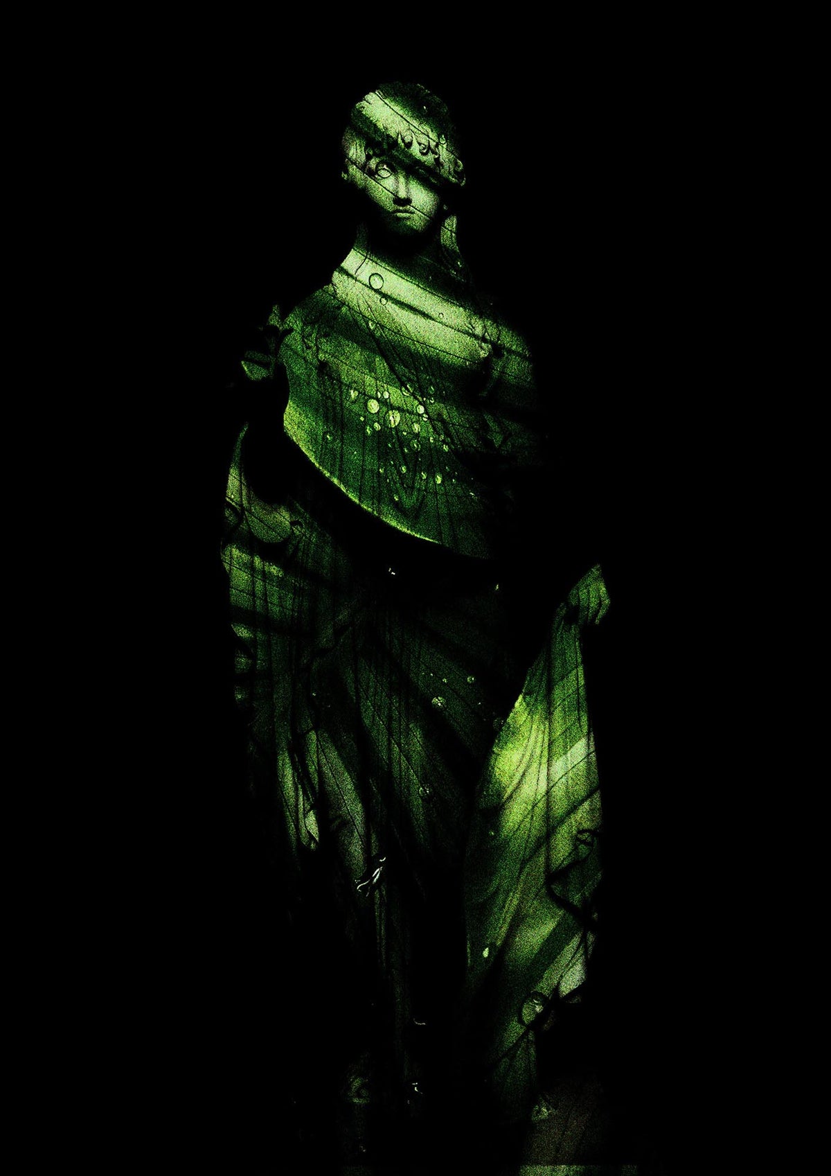 Green Statuette Printed Poster - detail