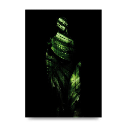 Green Statuette Printed Poster - unframed print