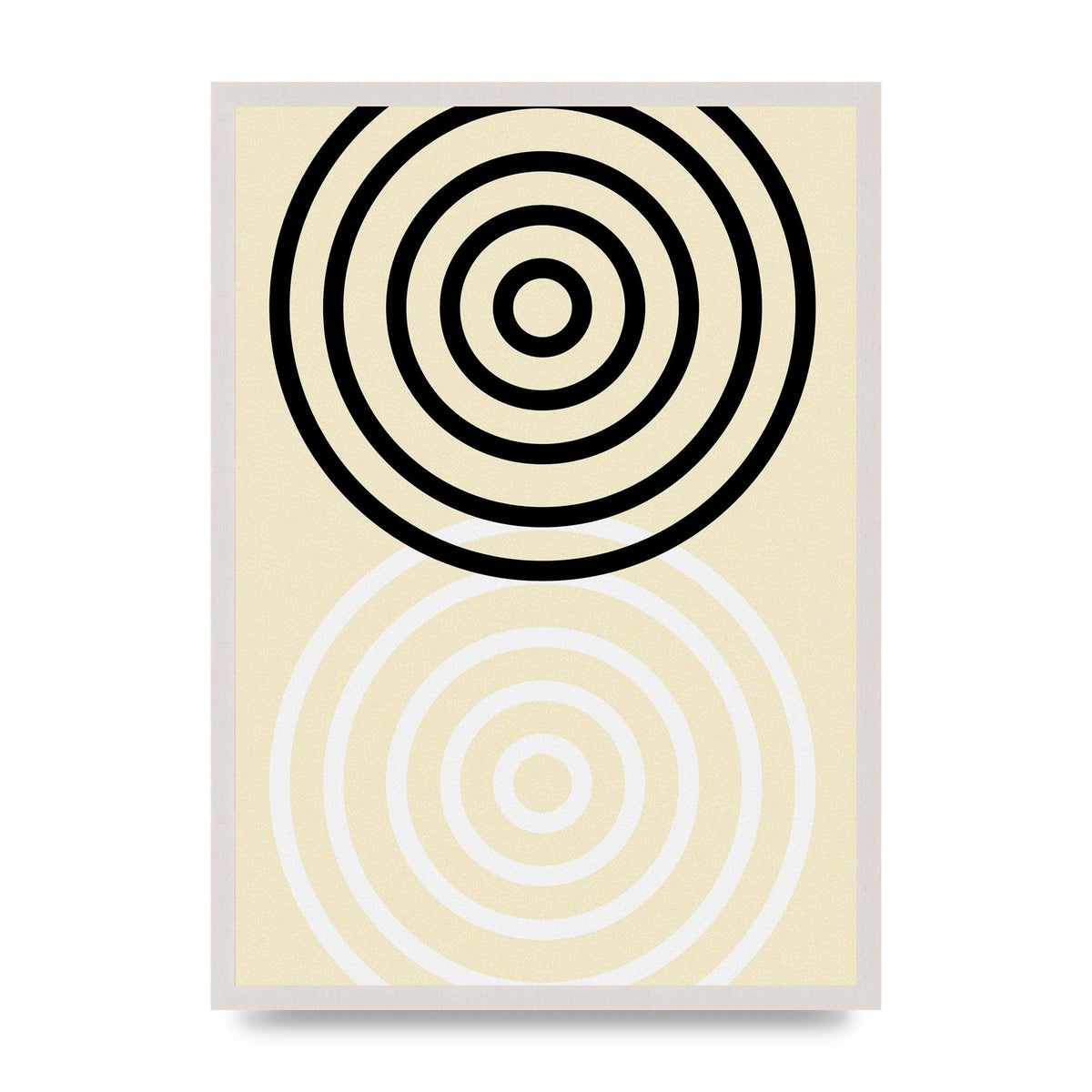 Abstract Circle Clean Wall Art - A2 framed