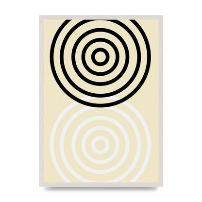 Abstract Circle Clean Wall Art - A2 framed
