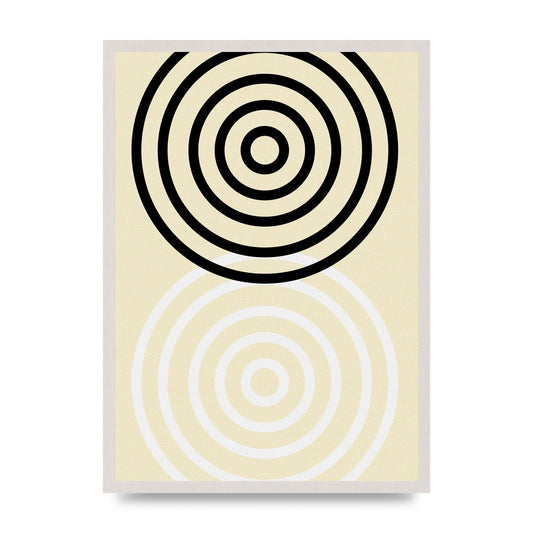 Abstract Circle Clean Wall Art - A2 framed