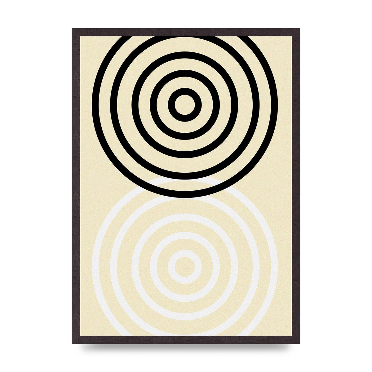 Abstract Circle Clean Wall Art - A2 framed