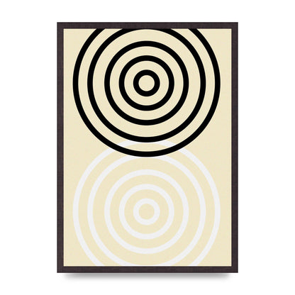 Abstract Circle Clean Wall Art - A2 framed
