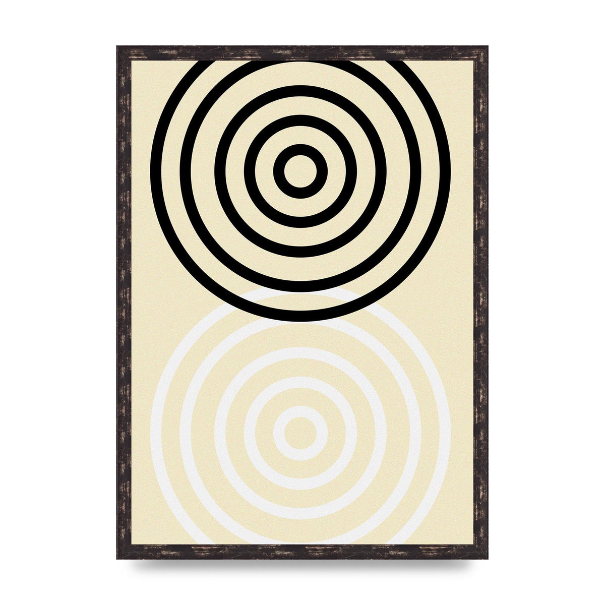 Abstract Circle Clean Wall Art - A2 framed