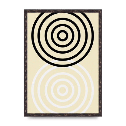 Abstract Circle Clean Wall Art - A2 framed