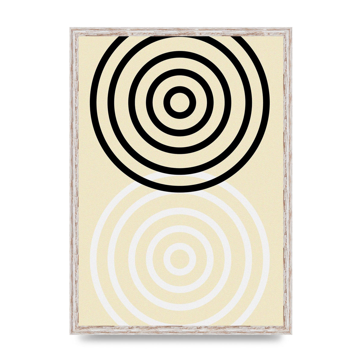Abstract Circle Clean Wall Art - A2 framed