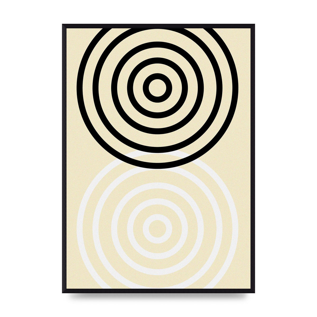 Abstract Circle Clean Wall Art - A2 framed